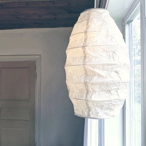 Lampe de plafond en papier fait main, forme irrégulière, style Wabi Sabi, décoration intérieure pour salon - Product Image 1