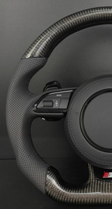 Volant de voiture personnalisé en cuir perforé en fibre de carbone pour <span class=keywords><strong>Audi</strong></span> série A/<span class=keywords><strong>Q</strong></span>/S/RS avec badge S-Line personnalisé - Product Image 5