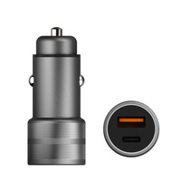 Adaptateur de chargeur de voiture USB C en aluminium 48W, charge rapide, fonction PD, chargeur USB pour allume-cigare, chargeur de téléphone USB C pour voiture