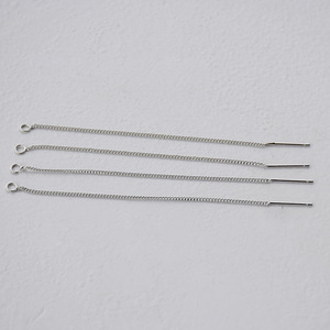 Electroplated S925 Silver Needle Earring Accessories <b>Chain</b> For Earring Making DIY Jewelry Findings Women's Jewelry Components - Product Image 3