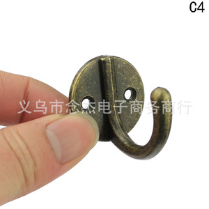 C4 Antique Bronze Wall Hook 35mmx31mm Round Metal <b>Coat</b> Hook For Bedroom Bathroom - Product Image 5