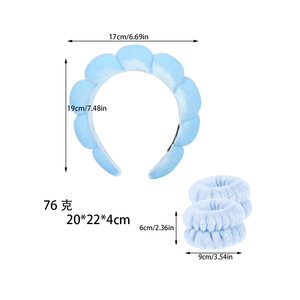 Accesorios de peluquería de moda Amazo, superventas, nuevo estilo, banda para el pelo, pulsera, diadema para limpieza Facial, logotipo personalizado - Product Image 5