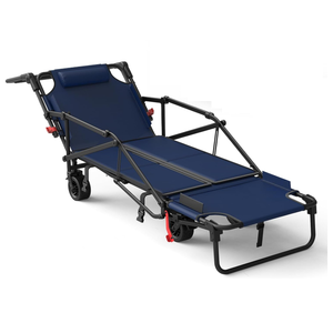 Durable et sécurisé pour une utilisation en extérieur 360 °   Chariot de camping convertible avec roues pivotantes et <span class=keywords><strong>lit</strong></span> inclinable réglable - Product Image 1