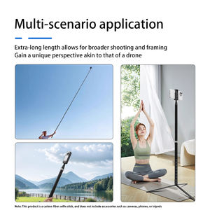 Palo de Selfie Universal DARYOO de Fibra de Carbono de 3 Metros, Palo de Selfie Portátil y Ligero para Accesorios de Cámaras Deportivas Universales - Product Image 4