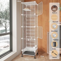 Cage à oiseaux de luxe de grande taille en fer massif pour petit perroquet, calico, canari, avec support pour usage domestique en intérieur
