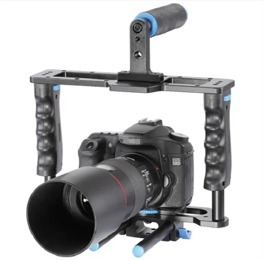 D221 카메라 케이지 키트 DSLR 카메라 어깨 장비 필름 영화 키트 시스템 비디오 케이지 전문 프로 촬영 장비