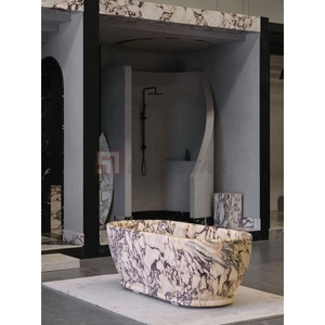 Newstar lujo moderno Calacatta Breccia <span class=keywords><strong>Capraia</strong></span> bañera baño europeo Hotel-estilo adulto-tamaño Calacutta Viola mármol bañera - Product Image 2