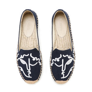 Nouvelles Espadrilles Plates Brodéées pour Femmes, Style Tendance, Haute Qualité, Durables, à Talon Haut, Fermeture Facile à Enfiler, OEM ODM - Product Image 2