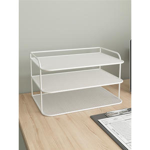 Organisateur de fichiers de bureau en métal Lida, plateau à documents à 3 niveaux, support de rangement de bureau, classeur - Product Image 2