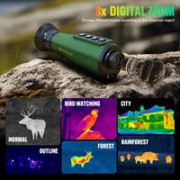 Monoculaire thermique à super-résolution AI avec zoom numérique 8x, optique de chasse GTGUARD, convivial, fréquence d'images élevée 50Hz, distance de 1500m