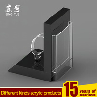 Support d'affichage pour montres Hesvit en acrylique noir, moderne, vertical, léger, finition brillante, personnalisable