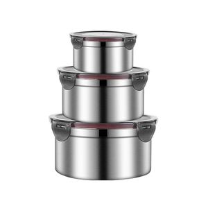 304 Stainless Steel Food Grade Sealed Multifunctional Portable <b>Lunch</b> Box Refrigerator Storage Fruit Preservation Box - Product Image 5