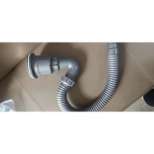 Juego de tuberías de desagüe para fregadero de cocina, de plástico, doble, universal, con control de olores, trampa de plomería - Product Image 3
