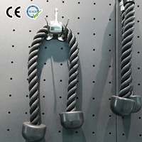 Accessoires pour machine à câbles de gym VIGFIT, cordes de tirage en nylon robustes de 27 et 36 pouces pour biceps et triceps, poignée de tirage en hauteur