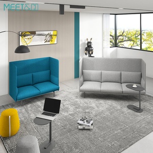 Commercial Modern L-Shape Fabric Reception <b>Sofa</b> Couch Set <b>Convertible</b> Home Office Apartment Living Room Bedroom Metal Hospitals - Product Image 4