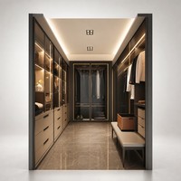 Système de dressing d'hôtel, armoire, meuble de chambre à coucher moderne en bois, dressing sur mesure pour vêtements, armoire en L
