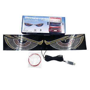 Neuheiten Hot Selling USB-Stecker Dynamic Devil <span class=keywords><strong>Eyes</strong></span> Auto Umgebungs lichter LED-Anzeige feld