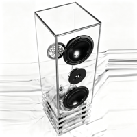 Boîtier d'enceinte basse en acrylique transparent sur mesure, en lucite polie, pour studio à domicile