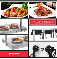 Lampe chauffante pour aliments Fournitures de restaurant Double tête Buffet Chauffe-aliments Traiteur Buffet Lumières Lampe d'isolation debout