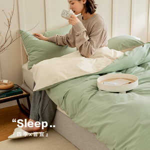 <span class=keywords><strong>2023</strong></span> Nuevo juego de cama de cuatro piezas cepillado de doble lucha transpirable para el hogar del hotel. - Product Image 2