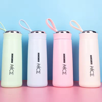 Mug de voyage en verre à double paroi créatif, design minimaliste, avec mousqueton intégré, tasse portable pour cadeaux d'affaires, impression de logo personnalisée