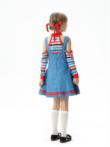 Costume da Clown da Circo <span class=keywords><strong>di</strong></span> Halloween per Bambine - Travestimento Spaventoso Ispirato a <span class=keywords><strong>Chucky</strong></span> - Product Image 3