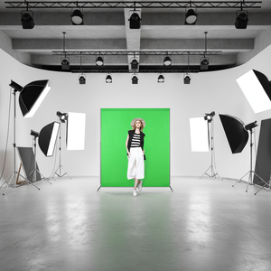 Supporto per Sfondo Green Screen 1,5x2M, Sistema di Sfondo Professionale per Streaming Live, Kit Nero - Product Image 5