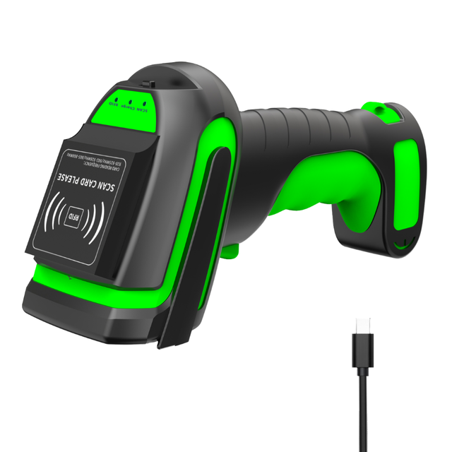 Rugged Industrial DPM Barcode Scanner MJ-2020 433MHz Long Range Wireless 1D 2D QR Code Reader IP65 2.5m Drop Resistant