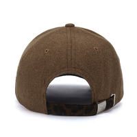 Gorra de béisbol personalizada vintage de mezcla de lana con estampado de letras, gorra deportiva unisex, gorro de invierno grueso y cálido con parche de piel sintética común