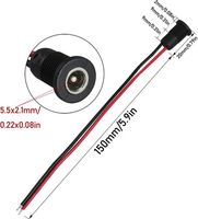 Kabel 5A -099 Stromanschlusskabel Buchse 5,5X2,1mm Gewindebuchsenadapter 15cm 18AWG Kupfer Vorverlötete Drähte
