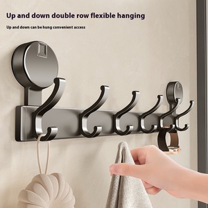 Oem kim loại hút cốc cửa móc không đục lỗ liền mạch tường móc nhà bếp phòng tắm lối vào cửa duy nhất móc áo - Product Image 4