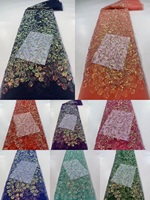 Tissu en maille respirant tricoté à chevrons, perles de cristal brodées