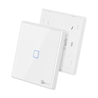 Untuk SONOFF T2EU2C-RF 86 Tipe Smart Wall Switch Panel Tempel 433MHz Nirkabel RF Remote 1-3 Gang Rumah Ruang Tamu Android Touch