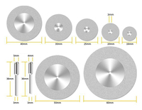 10 pièces 40mm diamant disques de coupe mandrin arbre arbres outil rotatif Dremel accessoires