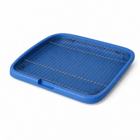 Bac d'entraînement pour animaux de compagnie 65 x 50 x 6,5 cm, grille en fil métallique, bac à litière pour chien, grille de toilette en PP pour l'entraînement des chiots en intérieur