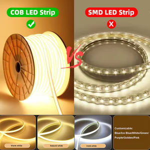 Vente flash Bande lumineuse LED COB étanche IP65 110V 220V avec colle PVC personnalisable Bleu/Bleu glacé/Blanc/Vert/Violet/Doré/Rose - Product Image 4