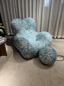 Ghế Sofa Gấu Lười Phong Cách Hiện Đại, Vải Sọc, Bọc Nệm Thoải Mái, Nội Thất Phòng Khách - Product Image 5
