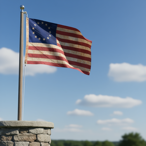 Bandera de Betsy Ross con efecto teñido, 1x1.5 pies, bordada, poliéster 420D, impresión digital, forma rectangular - Product Image 2