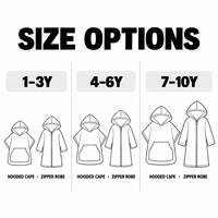 Peignoir à capuche personnalisé pour enfants avec fermeture éclair, 100 % coton velours imprimé, pour la plage et la piscine, de 1 à 10 ans, OEM ODM