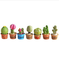 Miniatures de maison de poupée, plantes succulentes en pot de dessin animé, accessoires, modèles miniatures, ornements de micro-paysages