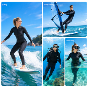 Traje de Neopreno Completo con Cierre, Traje de Buceo a Prueba de Frío, Traje de Neopreno de Manga Larga para Entrenamiento de Buceo - Product Image 6