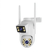 Dual Lens 6MP draadloze beveiligingscamera Pan Tilt CCTV-monitor IP66 Nachtzicht Tweerichtingsaudio