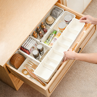 Organizador de Cajones Expandible al por Mayor, Divisor de Cajones de Plástico Ajustable, Organizador de Almacenamiento de Cajones de PP para Cocina, Baño y Tocador