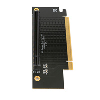 고속 컴퓨터/서버 PCI Express 3.0 16X 남성-여성 U1/U2 라이저 카드 90도 내구성 FR4 소재 재고 있음