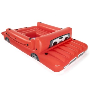 12'6 "x 8'7"/3.81m x 2.62m khổng lồ Xe Tải Màu đỏ bên bè 6 người <span class=keywords><strong>Inflatable</strong></span> phòng chờ đảo - Product Image 2