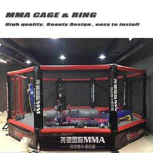 Boxer électronique de boxe, <span class=keywords><strong>cage</strong></span> de sol avec impression personnalisée, équipement octogonal <span class=keywords><strong>mma</strong></span> mural de lutte - Product Image 5