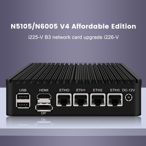 Mini PC 2023 Económico con 4 Puertos LAN 2.5G, N5105/N6005, I226-V, TPM2.0, Sin Ventilador, NVMe, HD, DP, Tipo-C, Ranura TF, Firewall, Barebone - Product Image 6