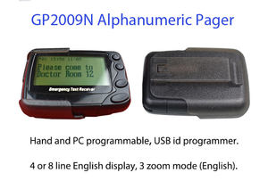 POCSAG Program Multifunction Emergency Text Receiver Wireless Beeper <strong>4</strong> <strong>Lines</strong> Alpha Numeric <strong>Pager</strong> - Product Image 3