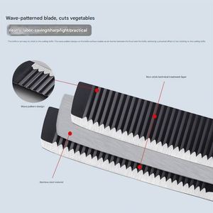 Black Wave <b>Kitchen</b> <b>Knife</b> Set Six-Piece Stainless Steel Chef's & Fruit <b>Knives</b> Sharpness Guaranteed Home Gift Use Comes Colour Box - Product Image 5