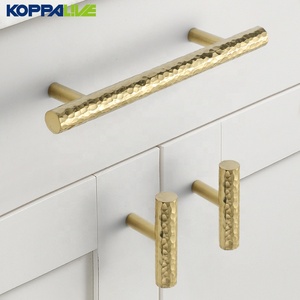 Koppalive búa kết thúc handmade vàng dài rắn brass xử lý và knobs cho ngăn kéo tủ nhà bếp - Product Image 2